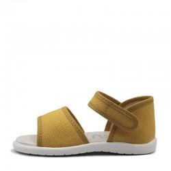 Ecological cotton sandals with velcro